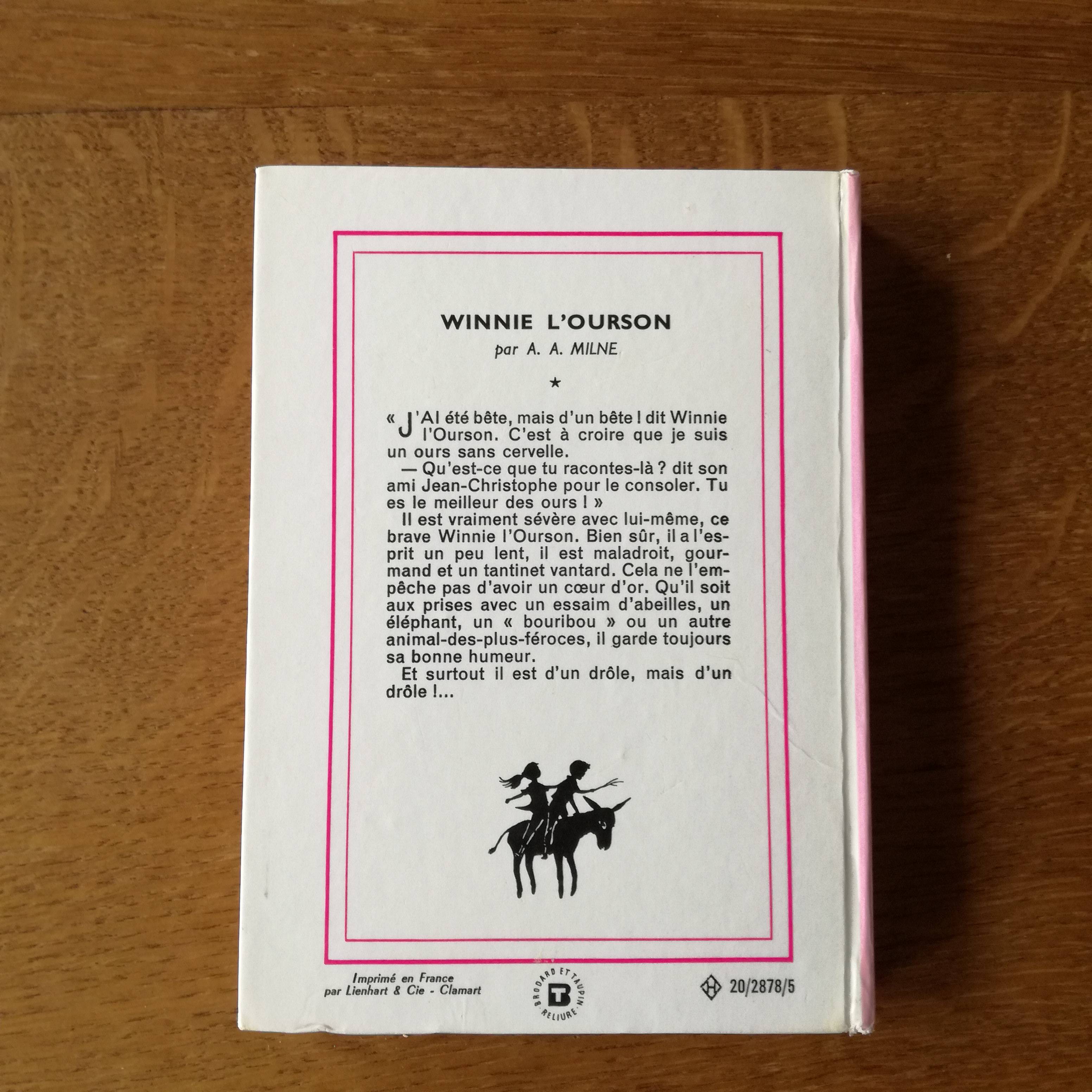 Winnie l'Ourson par A. A. Milne, trad. Pierre Martin, Biblio