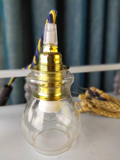 Lampe à poser baladeuse bulbe verre transparent - Début de Série