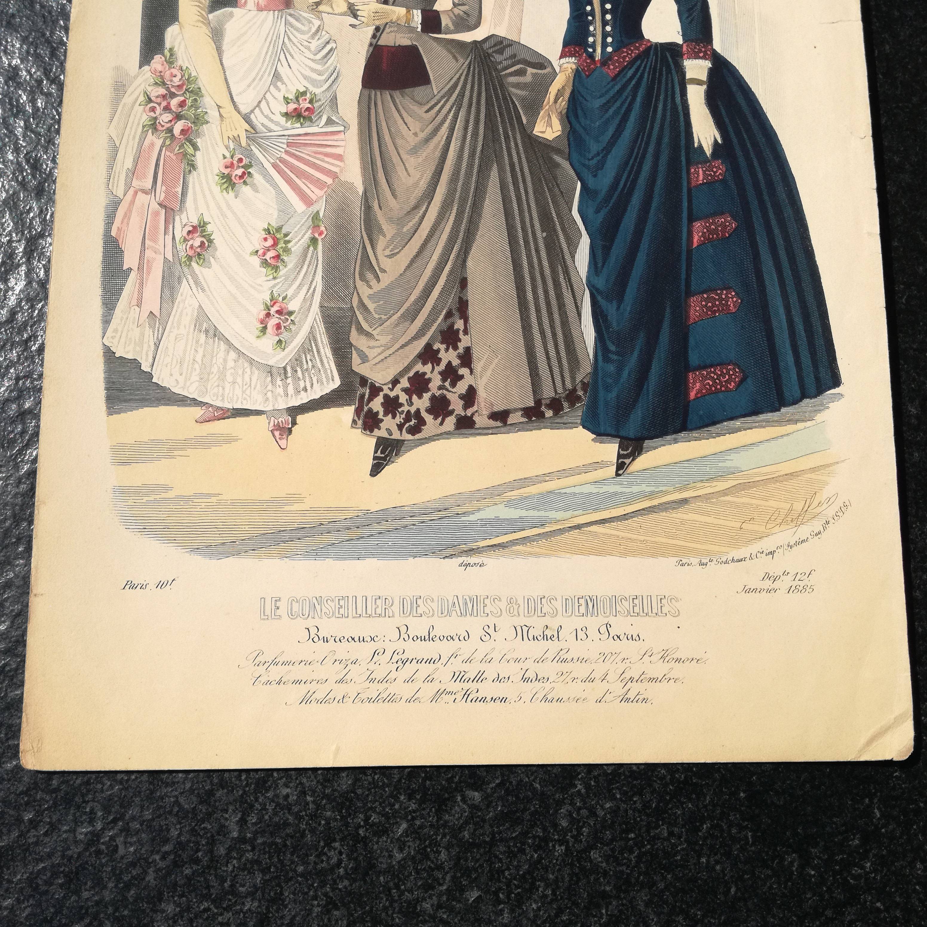 Gravure de mode Le Conseiller des Dames et des Demoiselles