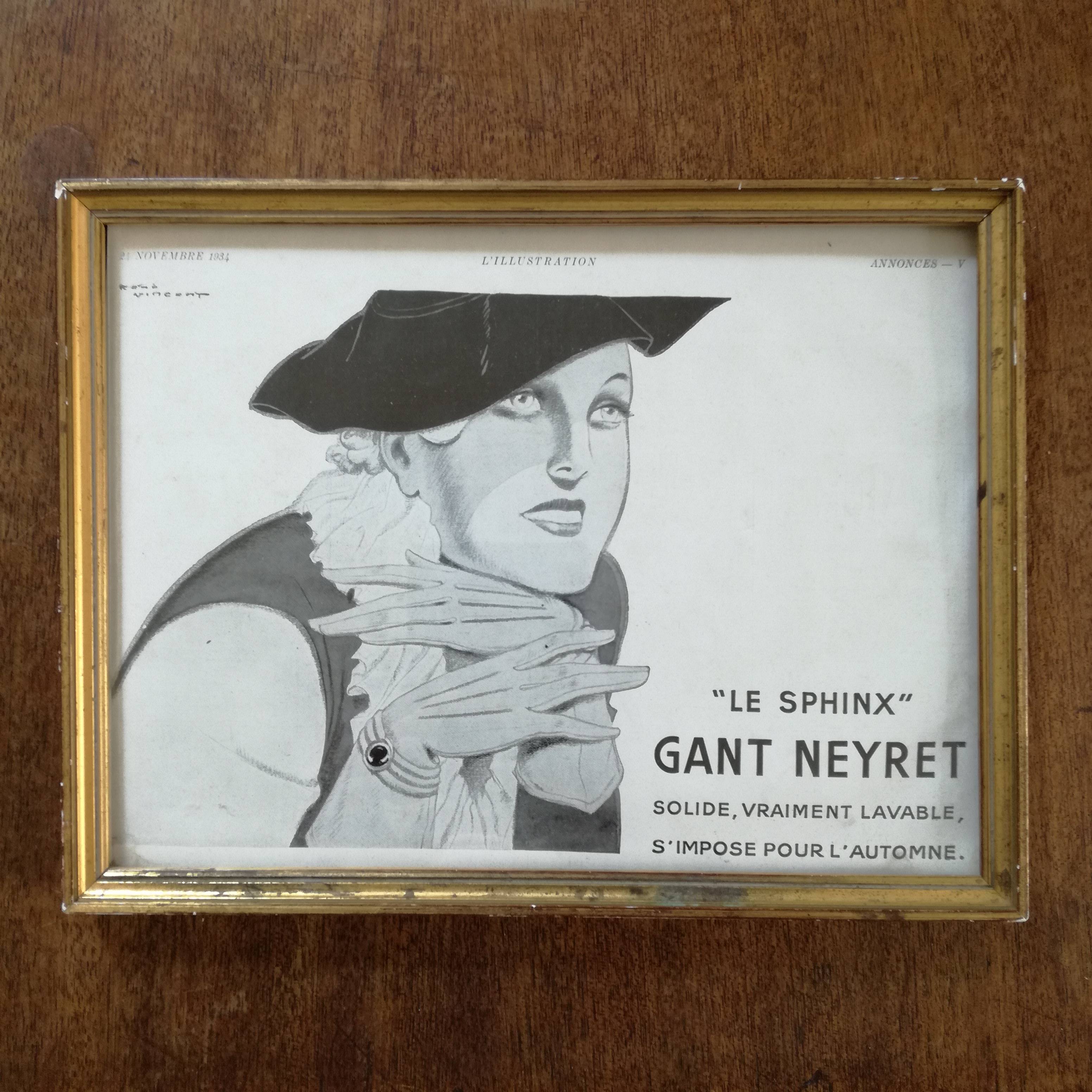 BURBERRYS Gant NEYRET illustrée par René VINCENT pub papier ILLUSTRATION 1929 