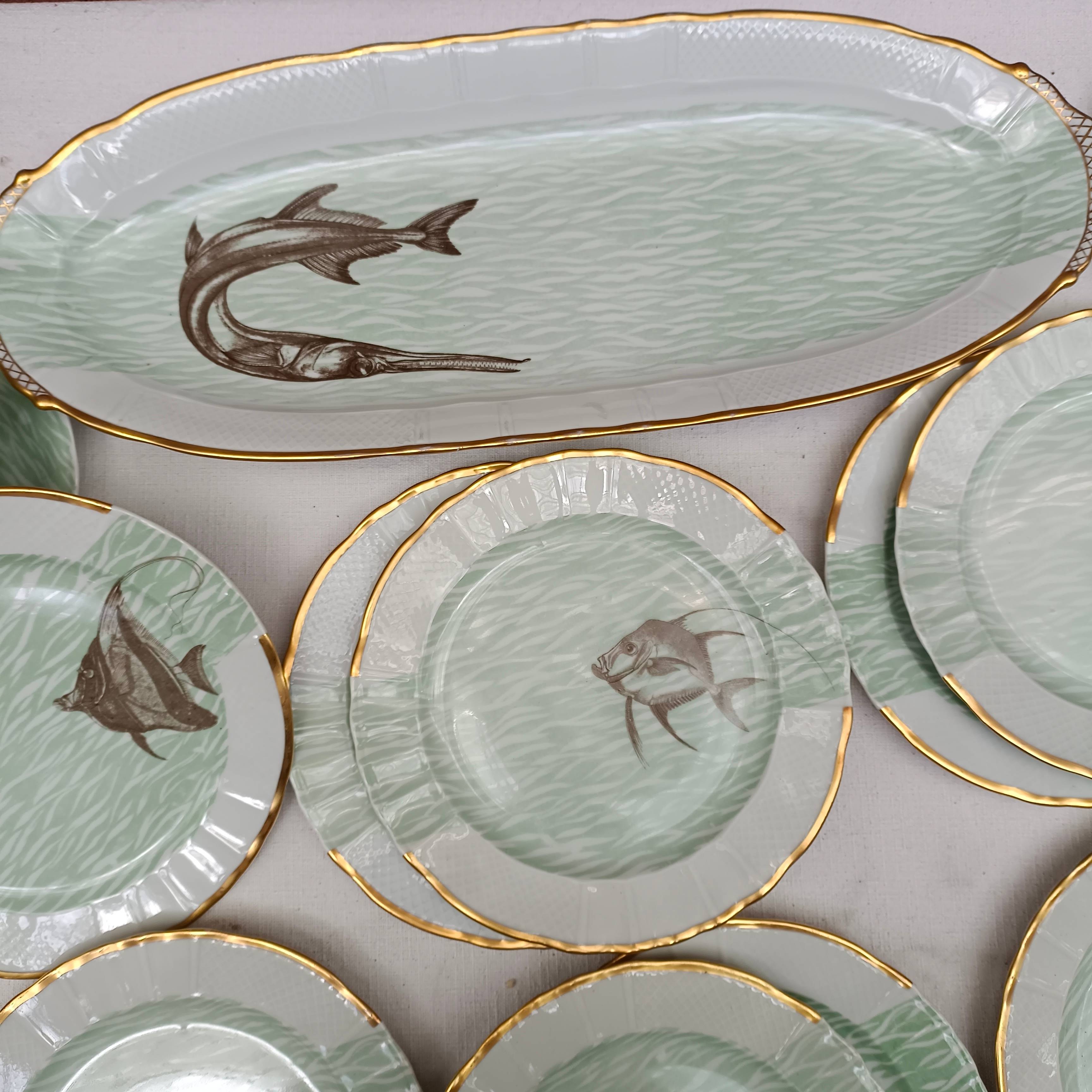 Service poisson en porcelaine de Limoges Bernardaud 11