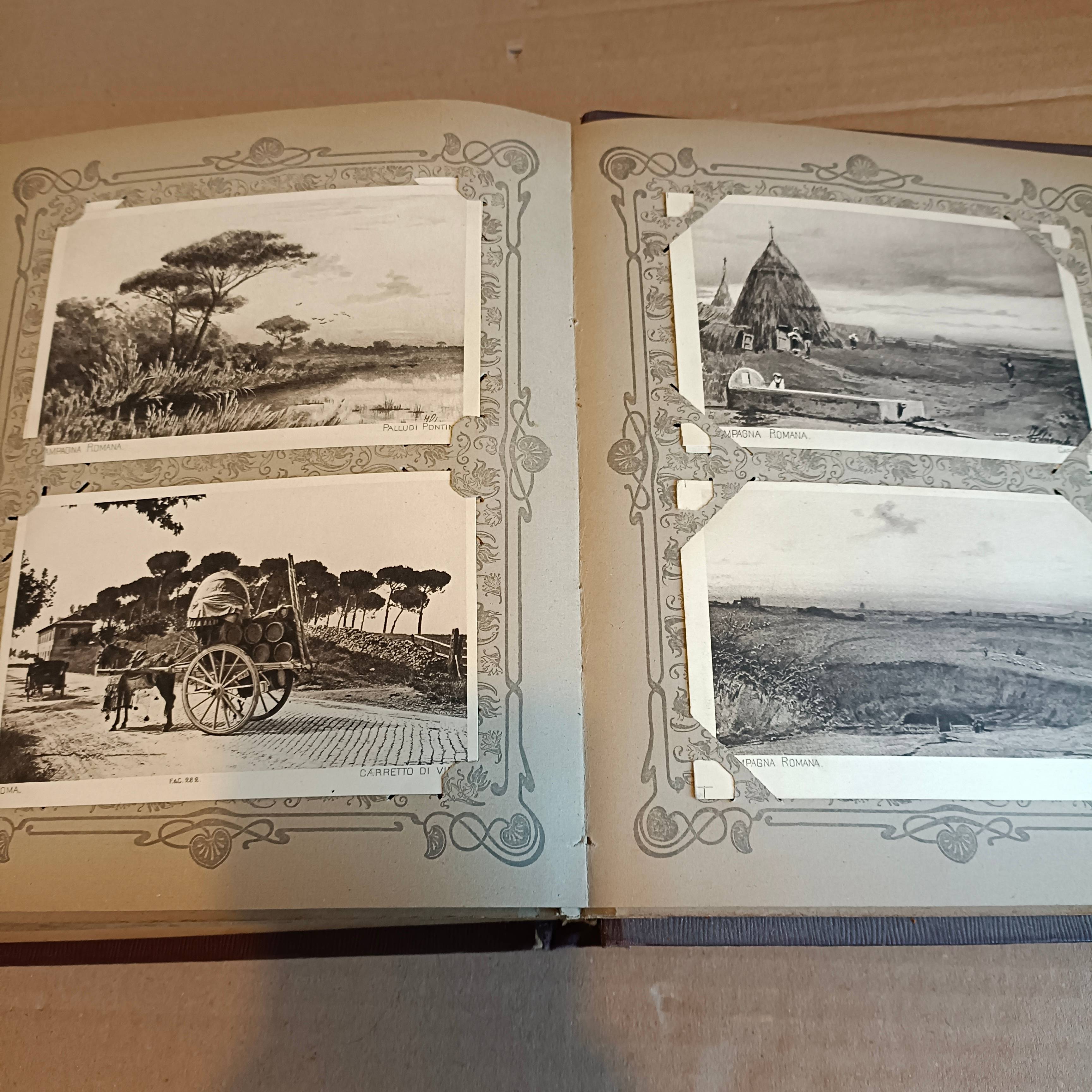 Album cartes postales anciennes en noir et blanc : statues, dieux et  déesses, et campagne italienne - Début de Série