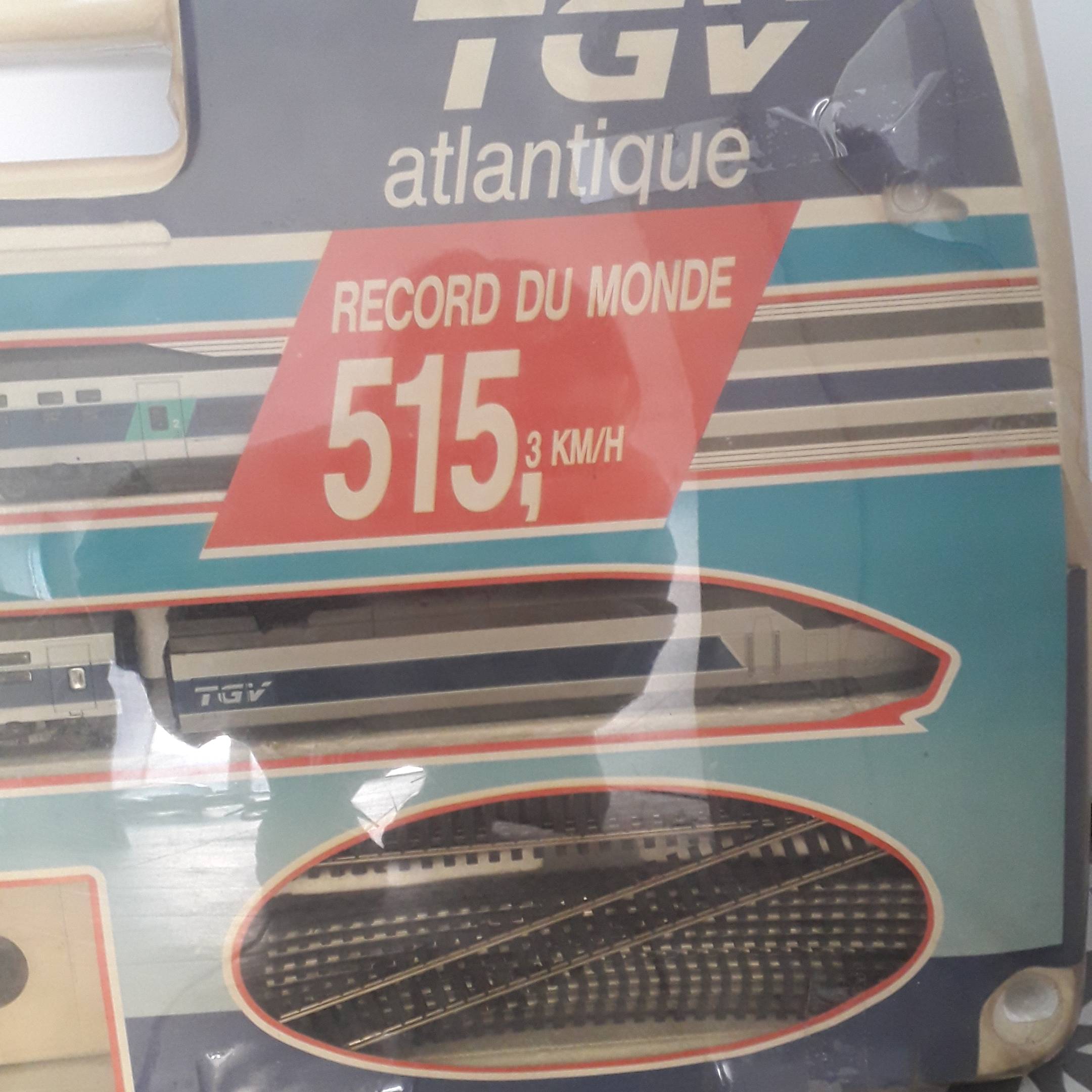 Jouets train électrique TGV atlantique record 515km/h, Jouef - Début de  Série